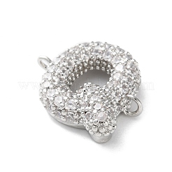 Liens lettres en laiton micro pavé de zircones cubiques&nbsp;KK-I717-04Q-P