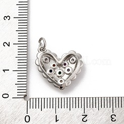 Pendentifs avec zircon cubiques à micro-pavés en laiton&nbsp;KK-U033-14P-02
