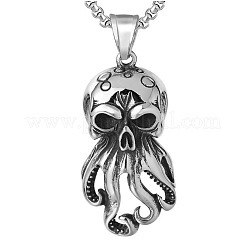 Oktopus-Totenkopf-Legierungsanhänger 667 Edelstahl-Boxkettenhalsketten für Männer&nbsp;FS-WGDB212-01
