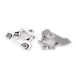 Tibetischer stil Aluminium Anhänger & Charms&nbsp;X-TIBE-S323-114AS-RS