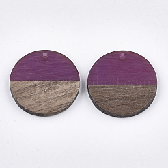 Pendentifs en bois de résine et de noyer&nbsp;RESI-S358-02D-11