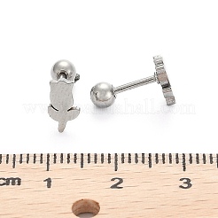 Anlaufgeschützte 201 Edelstahl Barbell Knorpel Ohrringe&nbsp;EJEW-R147-39