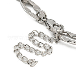 Bracciali con catene a maglie in acciaio inossidabile 304 anti-ossidazione per uomo e donna&nbsp;BJEW-D042-05P