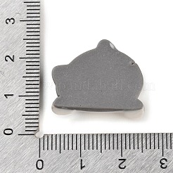 Simpatico gatto mangia pesce cabochon decoden in resina opaca&nbsp;CRES-Q220-03D