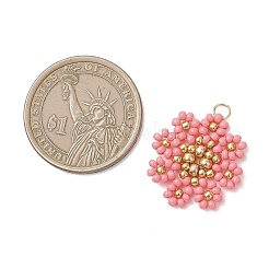 Blumenanhänger aus Glasperlen&nbsp;PALLOY-MZ01181-03