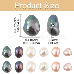 10 pz perle di perle d'acqua dolce coltivate naturali&nbsp;PEAR-YW0001-07A