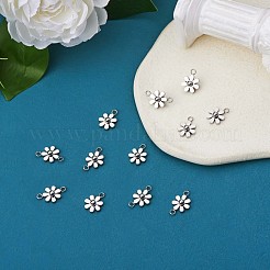 12 pz 430 acciaio inossidabile piccolo fiore connettore ciondoli e pendenti&nbsp;JX240A