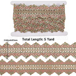 4.8~5 Yards funkelndes Spitzenband aus Polyester mit Kunststoff-Pailletten&nbsp;OCOR-CY0001-14A