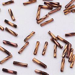Glasperlen mit gedrehten Trompeten&nbsp;SEED-E002-5mm-881#