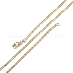 Colliers à chaîne à chevrons en laiton plaqué rack de 2 mm pour femmes et hommes&nbsp;MAK-L044-20G