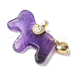 Natürliche Amethyst geschnitzte Anhänger&nbsp;G-C274-02I