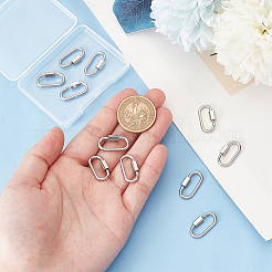 10 pz 304 acciaio inossidabile moschettone a vite lucchetto charms&nbsp;STAS-UN0058-40P
