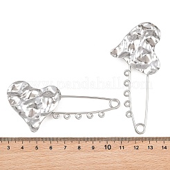 Broche con forma de corazón texturizado&nbsp;SA-CBA098D-15A-P05