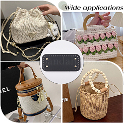6 stücke 6 arten rechteck und runde pu leder stricken häkeln taschen nagel boden shaper pad&nbsp;DIY-CL0002-18