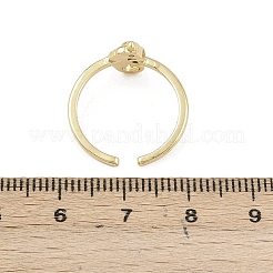 Offene Manschettenringe aus Messing mit Mikropavé-Kubikzirkonia für Damen&nbsp;RJEW-K308-01B-G