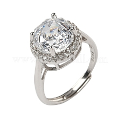 925 Sterling Silber Micro Pave Zirkonia Fingerringe&nbsp;RJEW-B134-01B-03