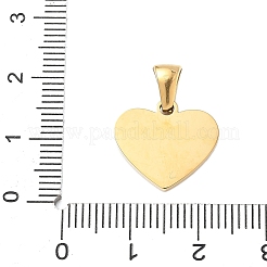 Acciaio inossidabile 304 pavé naturale bianco conchiglia a forma di cuore con ciondoli a fetta iniziale&nbsp;STAS-R168-25G-S