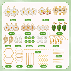 DIY-Sets zum Basteln von Gänseblümchen-Ohrhängern&nbsp;DIY-SC0003-32
