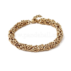 Bracelets à chaînes byzantines en acier inoxydable 304 pour femmes&nbsp;BJEW-P399-01A-G
