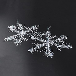 Weihnachts-Schneeflocken-Anhänger aus Kunststoff&nbsp;AJEW-WH0039-13C