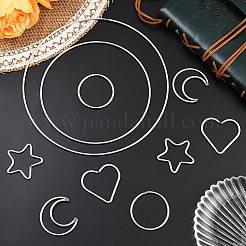 12 stücke 6 arten eisen ring für diy woven net/web mit feder&nbsp;IFIN-SP0001-50