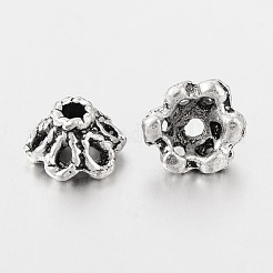 Anciennes casquettes fleur d'argent de perles&nbsp;X-AA296