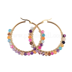 Boucles d'oreilles en perles&nbsp;X-EJEW-JE03830-06