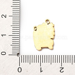 Pendentifs de Noël en acier inoxydable 304 émaillé&nbsp;LS-STAS-B112-02G-10