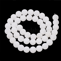 Fili di perline giada bianco naturale&nbsp;G-T106-321