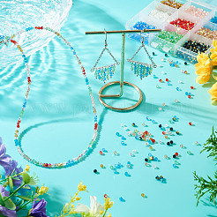 18 brin de perles de verre transparentes plaquées couleur AB&nbsp;GLAA-TA0004-44