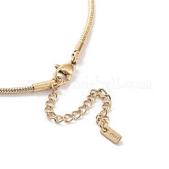 Halsketten mit Twist-Bar-Anhänger aus Edelstahl 304 mit Schlangenketten&nbsp;NJEW-H601-01G