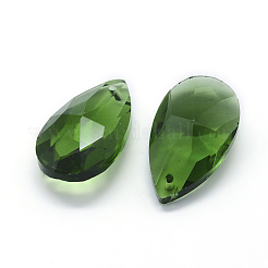 Pendentifs en verre à facettes&nbsp;GLAA-F069-L-A05