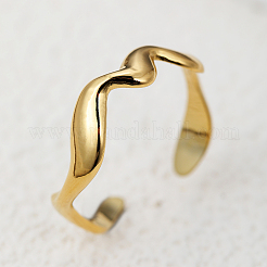 Anello aperto con onda classica in acciaio inossidabile 201 per gli spostamenti quotidiani&nbsp;TP1736