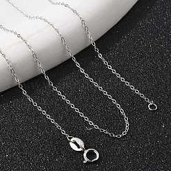 Anlaufgeschützte rhodinierte 925 Sterling Silber Ankerkette Halskette für Damen&nbsp;STER-I021-05P
