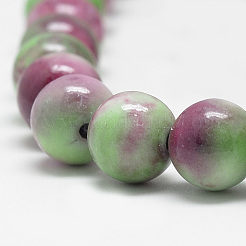 Synthetik Meer weißer Jade Perlen Stränge&nbsp;G-S254-12mm-C05