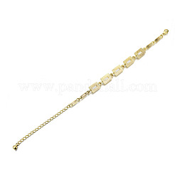 Gliederarmbänder aus galvanisierter Legierung&nbsp;BJEW-T012-004-RS