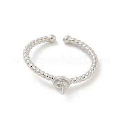 Sertissage de bague de manchette ouverte à cheville en laiton&nbsp;LS-KK-G518-02P-02