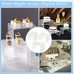 3 Stück 3 Größen wasserwelliges Acryl-Schmuckständer&nbsp;ODIS-WH0061-04