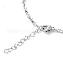Anlaufgeschützte Gliederkettenarmbänder aus 304 Edelstahl für Männer und Frauen&nbsp;STAS-B039-06P
