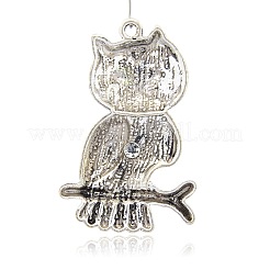 Antikem Silber Ton Legierung Schmelz Vogel Anhänger&nbsp;ENAM-J487-03AS