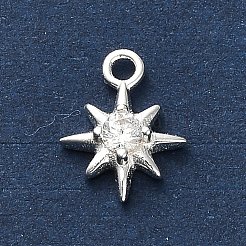 925 Sterlingsilber-Anhänger mit klarem Zirkonia und zweizackigem Stern&nbsp;STER-U009-06S