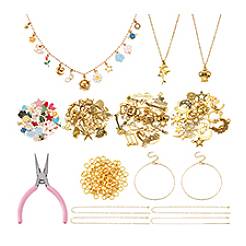 Kit fai da te per realizzare collane e bracciali con ciondoli in lega e catena in acciaio inossidabile 304&nbsp;DIY-PH0032-25
