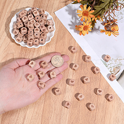 100 perlina in legno di faggio incisa&nbsp;WOOD-PA0001-86B