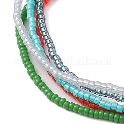 Mehrreihige Stretch-Armbänder aus Saatperlen-Perlen für Damen&nbsp;BJEW-JB10544