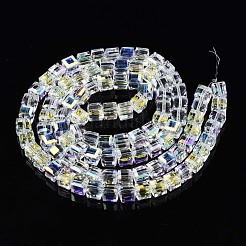 Galvanisieren transparente Glasperlen Stränge&nbsp;EGLA-N002-17C-B01