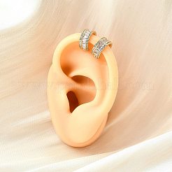 Messing Micro Pave klare Zirkonia Manschette Ohrringe&nbsp;EJEW-F370-37G