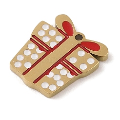 Weihnachtsthema Ionenbeschichtung (IP) 304 Edelstahl Emaille Charms&nbsp;STAS-Z083-08G-05