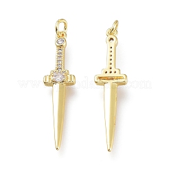 Pendentifs en laiton zircon cubique transparent&nbsp;ZIRC-I048-16G
