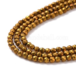 Chapelets de perles en verre électroplaqué&nbsp;GLAA-H021-01A-FP04