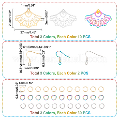 Kit fai da te per realizzare orecchini pendenti a ventaglio&nbsp;DIY-UN0035-36